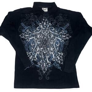 Y2K Vintage Avirex Long sleeve shirt/thermal Boys size 8-10 grunge skater hiphop